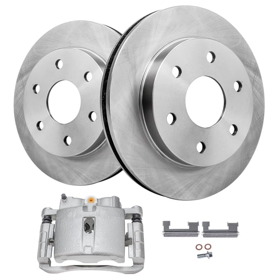 Detroit Axle - Front Brake Kit for Chevrolet GMC Silverado Sierra Express Suburban 1500 Tahoe Yukon Escalade ESV Disc Brake Rotors Left Brake Caliper: 12" Rotors