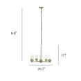thumbnail image 3 of Elegant Designs 20.5" Traditional Vintage Modern Industrial 5-Light Metal and Clear Glass Kitchen Island Foyer Hallway Living Room Den Dining Room Hanging Pendant Chandelier, Antique Brass, 3 of 7