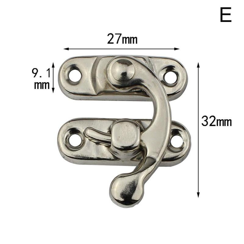 with screws Pair of silver tone decorative hinges for small boxes 32mm x 27mm 