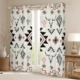 thumbnail image 2 of Erosebridal Beige Aztec Black Out Curtains, Farmhouse Dreamcatcher Cow Skull Print Curtains Pack of 2 (42x63 Each), 2 of 6