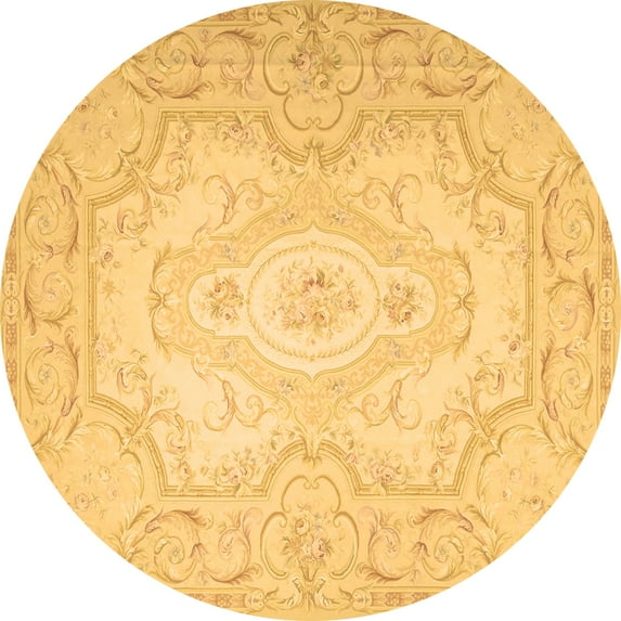 Ahgly Company Indoor Round Persian Brown Traditional Area Rugs, 6' Round
