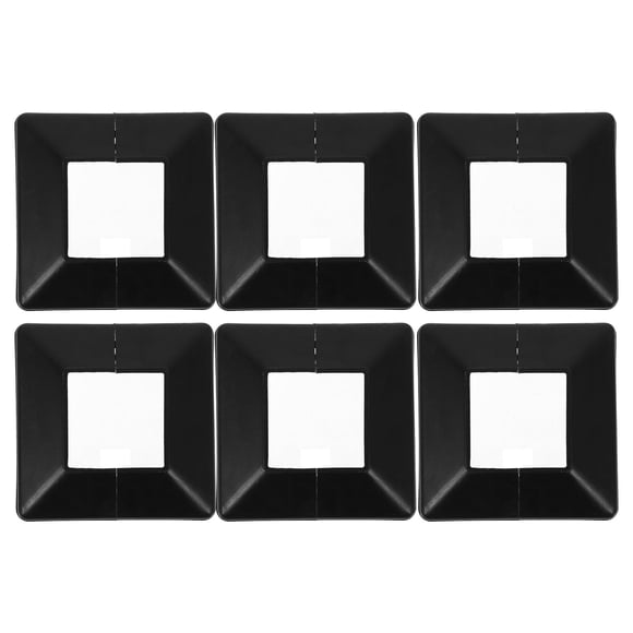 Nestingho 6Pcs Black Post Base Covers for Porch Column Wraps with Split Post Design for Easy Installation