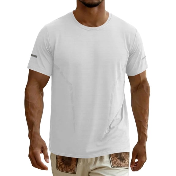 Gfyviroh Big and Tall Men's T-Shirt Lightweight Comfy Crew Neck Tops Casual Short Sleeve Soft Athletic Shirts