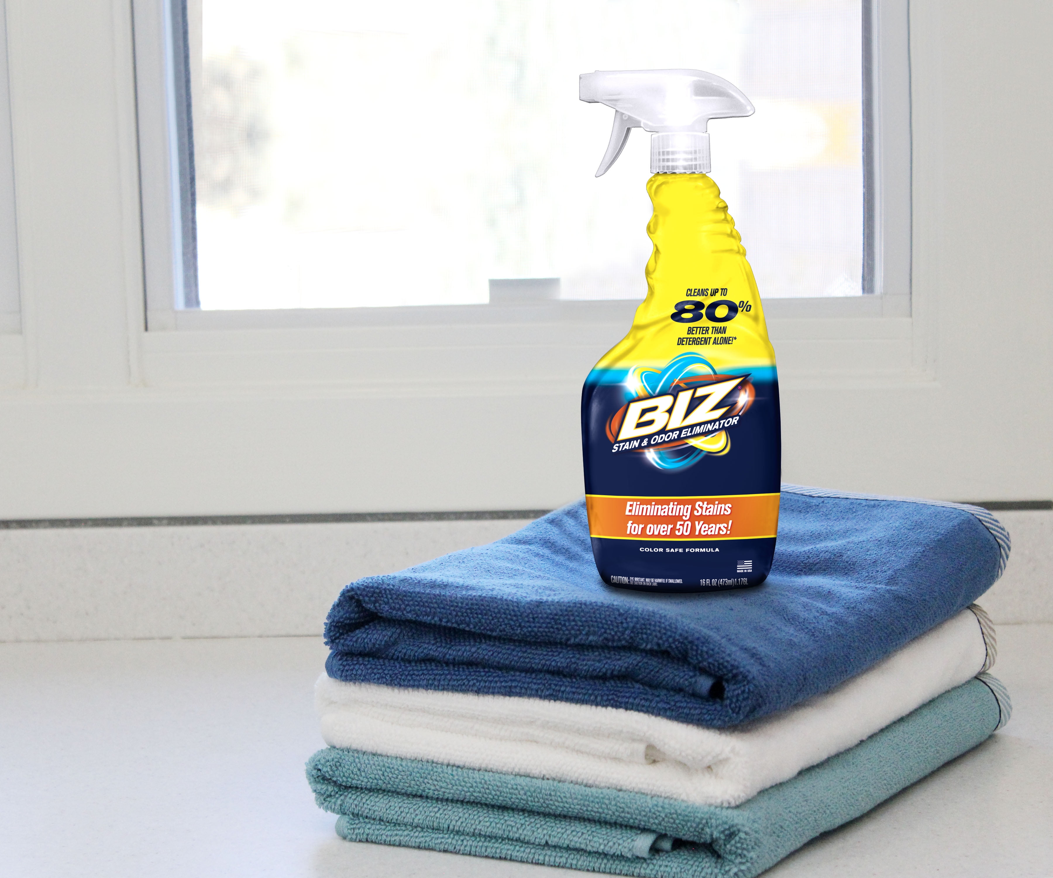 BIZ Stain and Odor Eliminator Laundry Pre-Treat Spray, 16 fl oz