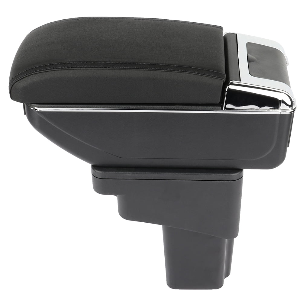 CCIYU Armrest Center Console Box + Base Black Armrest Covers Replacement fit for 20102015 For