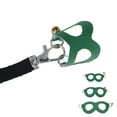 thumbnail image 2 of Juego de arnés y correa para hámster de cuero artificial, suave, fácil de usar, arnés para caminar para ratas, chaleco y correa con campanas, color verde, 2 of 5