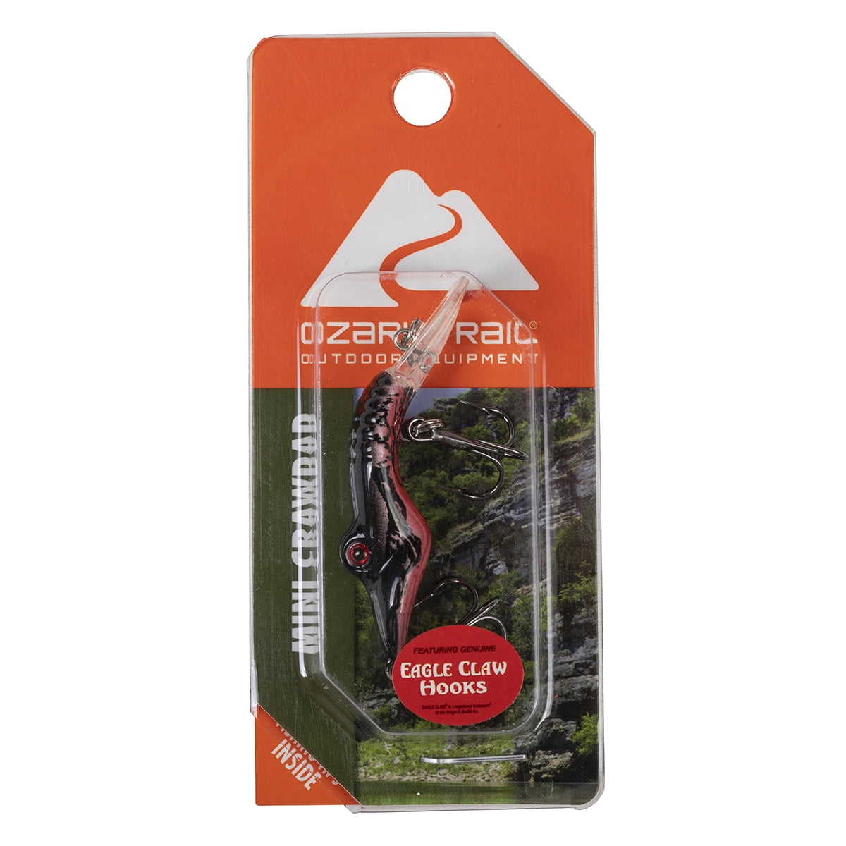(2 pack) Ozark Trail Freshwater Mini Crawdad Fishing Lure, Natural, 1/9 oz