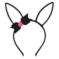 thumbnail image 2 of Diadema con orejas de conejo y lazo para el pelo, bonito accesorio para disfraz. Negro, 2 of 9