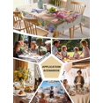 thumbnail image 5 of Spring Groundhog Table Cloth, Waterproof Tablecloth for Rectangle Tables, Watercolor Sunflower Botanical Rustic Reusable Washable Fabric Table Cover for Restaurant Kitchen Dining Tables 60"x120", 5 of 9