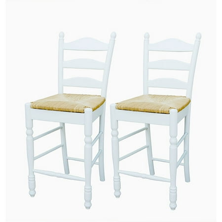Ladder Back Rush Seat Counter Stools 24 Set Of 2 Multiple Colors Ladder Back Rush Seat Counter Stools 24 Set Of 2 Multiple Colors