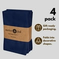 thumbnail image 5 of Native Fab Reusable Holiday Dinner Cloth Napkin 17"x17" Set of 4 - Ink Blue, 5 of 6