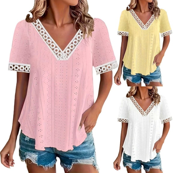 Bixock Maternity Shirts Short Sleeve V Neck Loose Pregnancy Blouse Plus Size Casual Maternity Tops Summer Maternity Clothes