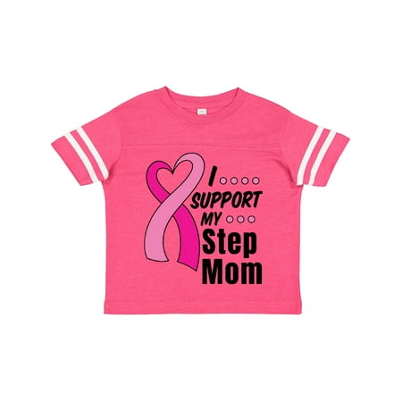 

Inktastic Breast Cancer Awareness I Support My Step Mom Pink Ribbon Gift Toddler Boy or Toddler Girl T-Shirt