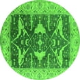 thumbnail image 1 of Ahgly Company Indoor Round Oriental Green Industrial Area Rugs, 3' Round, 1 of 4