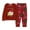 Red, variant on Byoo Toddler Girl Outfit Set Christmas Santa Graphic Full Sleeve Pullover Shirt Pants Homewear Cozy Xmas Sleepwear for Kids