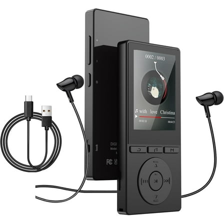 Bluetooth MP3 Player, 32GB Music Player with Earphones, 2.4" Screen Portable MP3 Player Built in HD Speaker Voice Recorder FM Radio E-Book