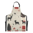 thumbnail image 6 of Yayeee Chief Kitchen Apron with Pockets for Cooking Water Resistant Unisex Adjustable Neck Strap, Christmas Forest, 6 of 7