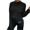 thumbnail image 1 of Qertyioot Sweater for Spring 2024 Women's Fashion and Winter Casual Button Round Neck Sleeve Solid Color Tops Blouse, 1 of 6