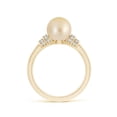 thumbnail image 2 of Angara Golden South Sea Cultured Pearl & Pave-Set Diamond Ring in 14K Yellow Gold for Women | June Birthstone Jewelry for Her, 2 of 8