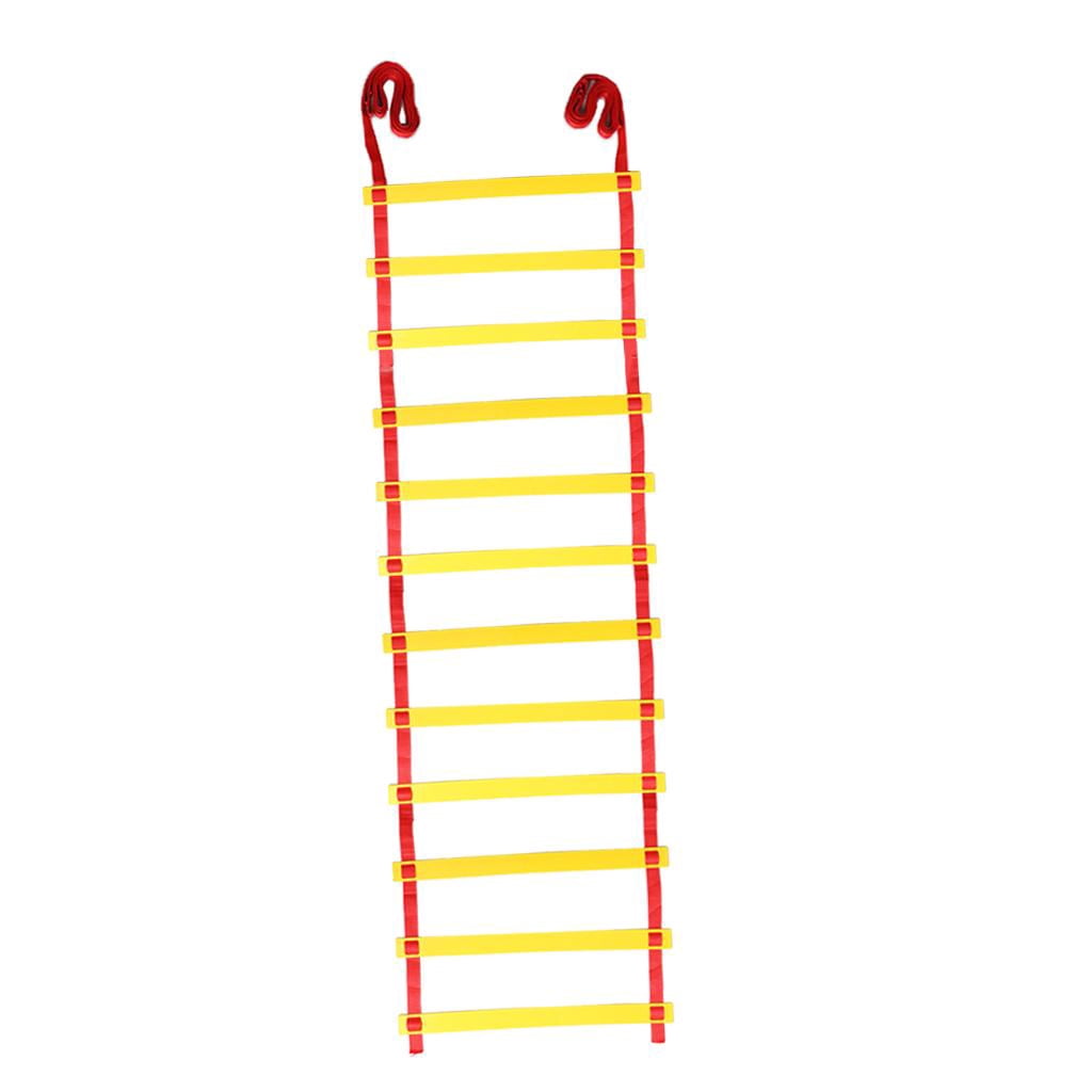 Nishiyuenyi Agility Ladder 2inch 12 Adjustable Rungs | Fitness Training Equipment Agility | Basketball, Soccer, Football, Optional Colors Yellow