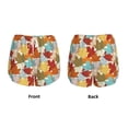 thumbnail image 5 of Xecao's Fall Maple Leaves for a double-layer running short for women, perfect for gym, tennis, and more, featuring a convenient pocket., 5 of 9