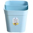 thumbnail image 1 of OULII 1Set Decorative Recycling Bin Plastic Sky-Blue Slim Design for Office Trash Bin Daily Use, 1 of 7