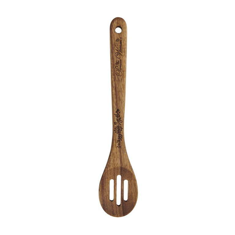 The Pioneer Woman Acacia Wood Kitchen Utensil Set With Crock in