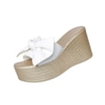 thumbnail image 2 of Wowcloth Women's Fashion Bow Wedge Heel Slides – Comfortable Open Toe Platform with Thick Sole for Beach Casual Outdoor Wear, 2 of 9