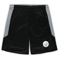 thumbnail image 2 of Men's Fanatics Black Pittsburgh Steelers Big & Tall Team Logo Shorts, 2 of 3