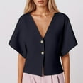 thumbnail image 2 of Women's Casual Jacket for Everyday Wear - Lightweight Short Sleeve V-Neck Knit Sports Jacket for Women Women's Bomber Jacket Casual Coat, 2 of 4