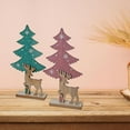 thumbnail image 3 of Felt Tree And Wooden Deer Decor - Set of 2, 3 of 3