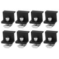 thumbnail image 1 of Uxcell 8Pcs Abrazadera Final Solar, Soporte de Montaje de Panel Solar de Aluminio Ajustable de 30 mm, Abrazaderas en Z, Negro, 1 of 1