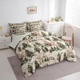 thumbnail image 4 of Feelyou Girly Green Tree Twin Bedding Sets 7-Piece, Rustic Winter Snowflake Bedding Comforter Set, Merry Christmas Theme Reversible Sheet Sets, Ultra Soft Home Decor, 4 of 8