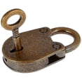 thumbnail image 3 of Candado con llave, forma de oso, mini candado, candado de estilo antiguo vintage, 3 of 5