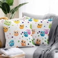 thumbnail image 3 of Outdoor Pillow Cover Cartoon Owl Set of 2 Waterproof Throw Pillowcases Hand Drawn Decorative Patio Furniture Pillows for Couch Garden Indoor & Outdoor Use, 3 of 9