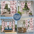 thumbnail image 5 of Red Botanical Outdoor Curtains for Patio Waterproof, Windproof Privacy Curtains with Weighted Bottom, Vintage Nature Flower Floral Outside Drapes for Picnic Garage Backyard Cabana 54"x108" 2 Panel, 5 of 8
