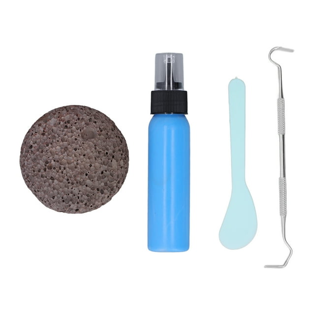 Picky Stone, Relaxing Interesting Flat Round Stone Picking Rock Kit For Relieve Tension Blue Latex