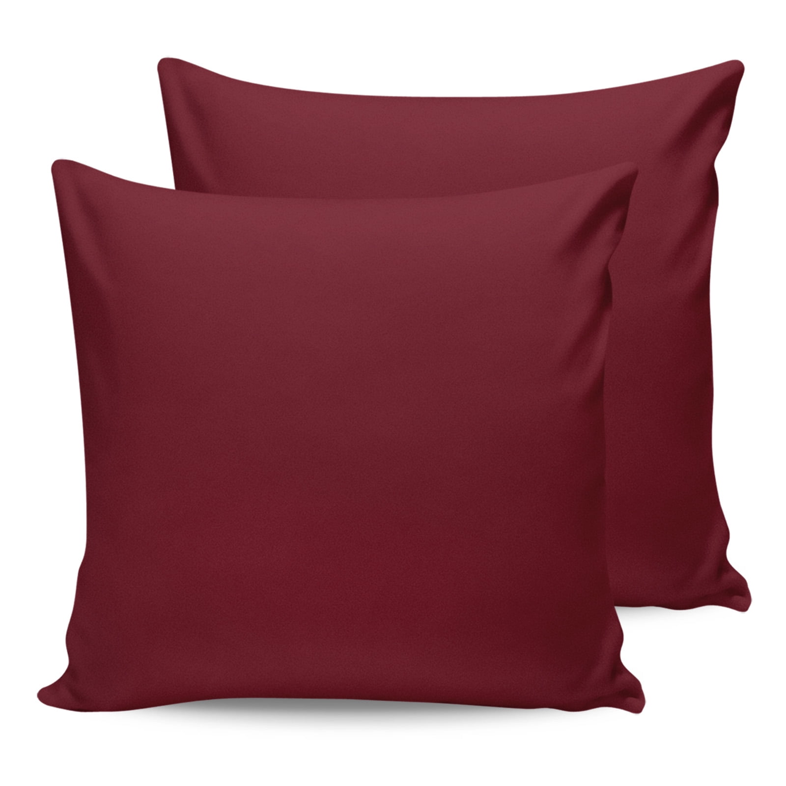 Minimalist Art Burgundy Red Color Outdoor Pillow Covers Waterproof Throw Pillow Cover 18x18in Set of 2,Square Decorative Pillowcases Cushion Case for Patio Sofa Couch,Solid Pure Dark Maroon