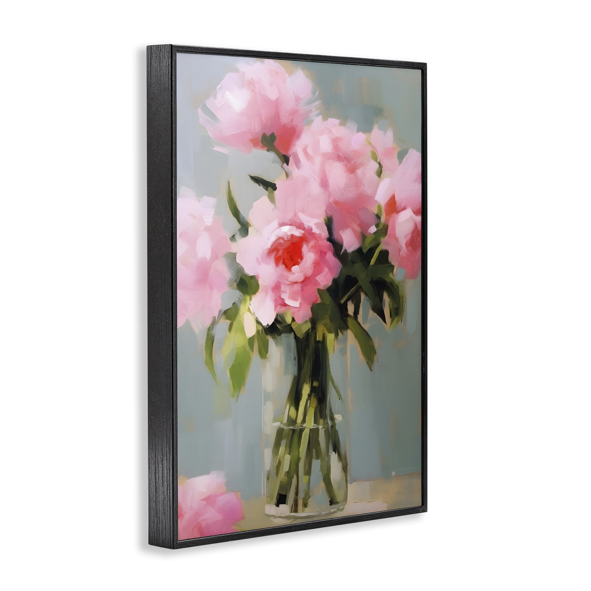Stupell Industries Confetti Roses Bouquet Botanical & Floral Painting Black Framed Art Print Wall Art, 16 x 24