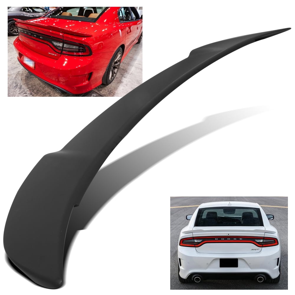For 11-18 Dodge Charger Hellcat Style Gross Black ABS Trunk Deck Spoiler Wing