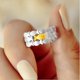 thumbnail image 5 of Anillos abiertos, anillos ajustables, joyas de la suerte, anillo inspirador para nadar contra la corriente para mujeres, 2 piezas, 5 of 5