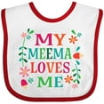 thumbnail image 3 of Inktastic My Meema Loves Me Girls Girls Baby Bib, 3 of 4