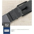thumbnail image 5 of BLSCODE Men's Belts for Jeans, Men's Perforated Canvas Belt with Metal Buckle Breathable Nylon Casual Belt for Work Travel Black, 5 of 7