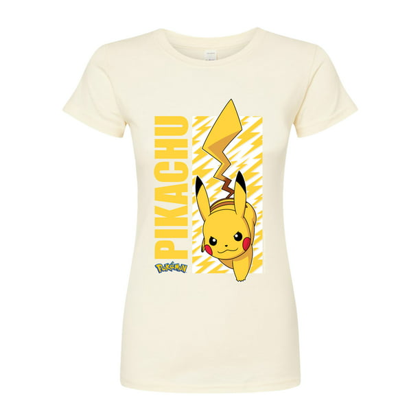 Pokemon - Pikachu Lightning Bolt - Juniors Fitted Graphic T-Shirt -  