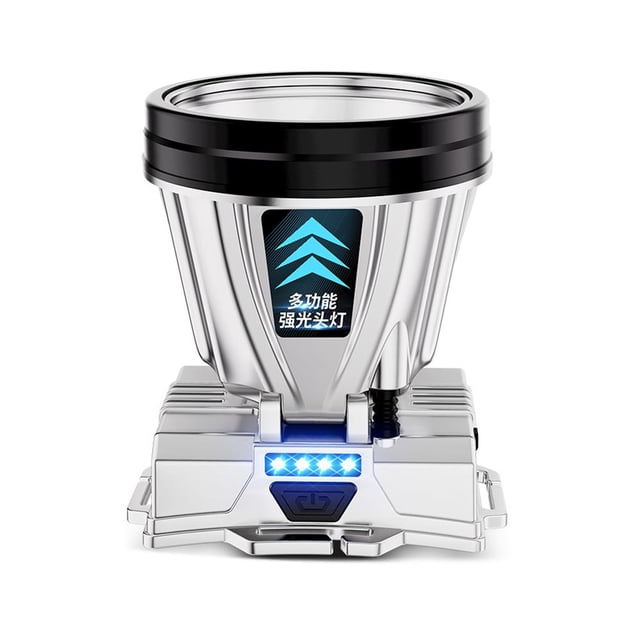 GXFCAI Phare Rechargeable à Longue Portée Super Lumineux Lampe de Nuit Argentée Exploration Extérieure Pêche Camping