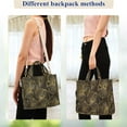 thumbnail image 4 of FORMRS Womens Corduroy Tote Bag Crossbody Shoulder Handbag with Pocket, Black Flower Pattern, 4 of 7