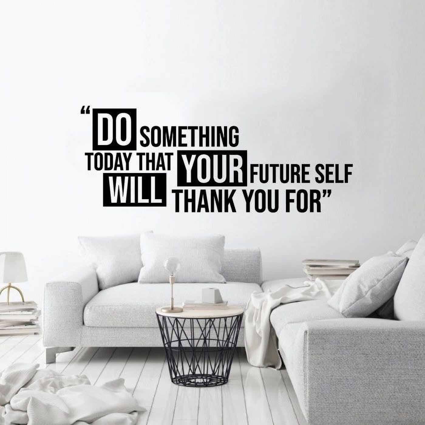 Start Somewhere 8 x 25 White Vinyl Wall Art Decal Trendy Motivational Optimism Quote Sticker for Home Bedroom Work Office Living Room School Classroom Decor