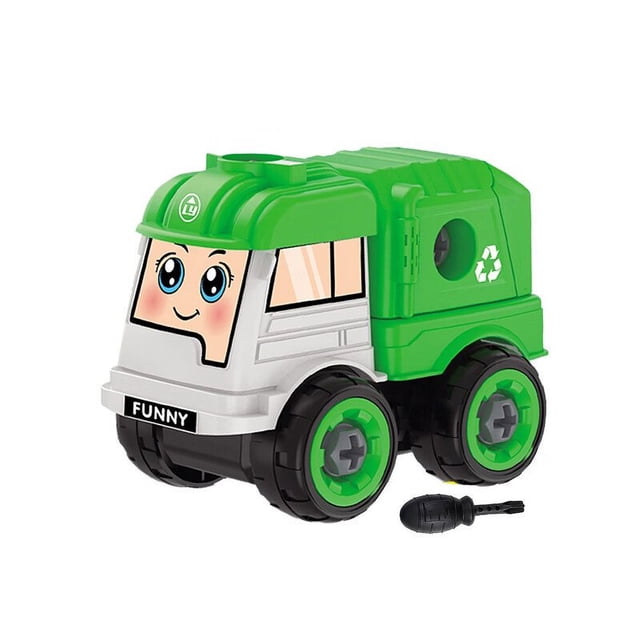 Disassembly Toy Impact-Resistant Adorable Smooth Edges Burr-free Easy to Assemble Intellectual Development Portable Slide Crane Kids Car Toy Children Toy
