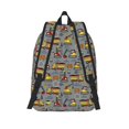 thumbnail image 2 of Lsque Funny Construction Pattern Canvas Daypack, Durable Backpack, High-quality Versatile Backpack,Vintage Compact Backpack-Small, 2 of 6
