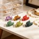 thumbnail image 4 of Adorno de piedra con forma de cabeza de lobo, escultura de paisaje en miniatura, textura de cristal y diseño pulido, cuentas decorativas para pulseras y llaveros DIY., 4 of 8